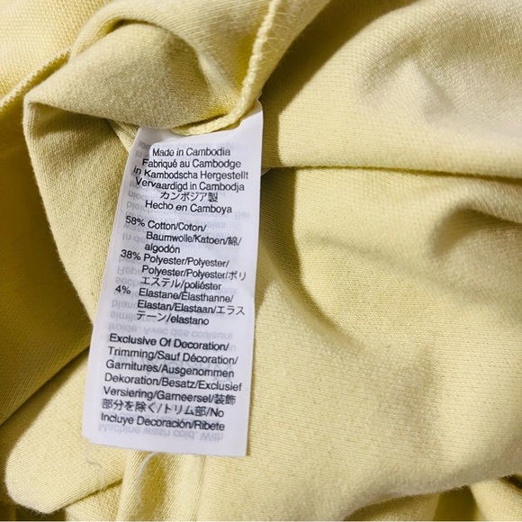 J Crew Factory Men’s Polo Shirt Medium Flex Pique Yellow Cotton Split Hem EUC - Picture 8 of 9